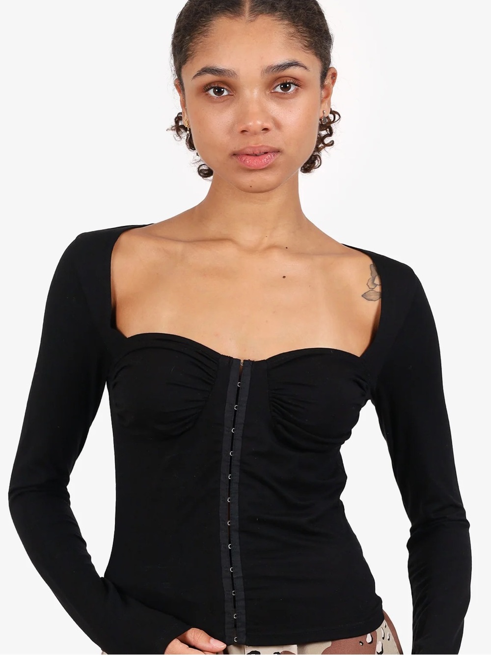 REFORMATION JO KNIT  HOOK AND EYE LONG SLEEVE TOO